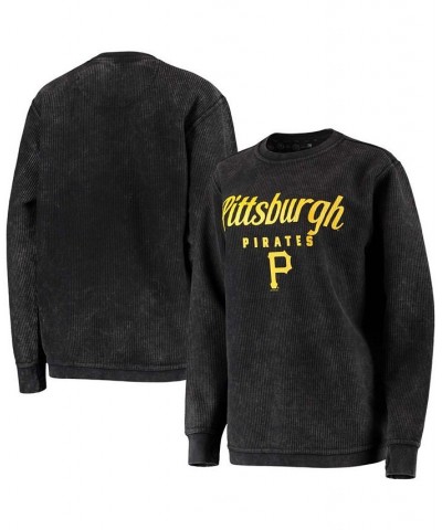 Women's Black Pittsburgh Pirates Comfy Cord Pullover Sweatshirt Black $45.89 Sweatshirts
