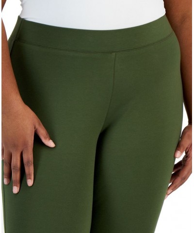 Plus Size Skinny Pull-On Ponte Pants Green $20.67 Pants