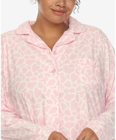 Plus Size Pajama Set 3-Piece Pink $27.00 Sleepwear