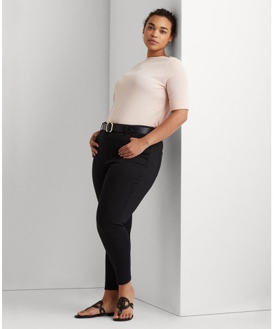 Plus Size Cotton-Blend Boatneck Top Pink $29.16 Tops