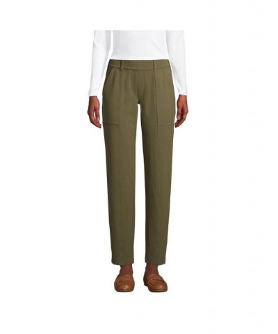 Women's Tall Starfish Mid Rise Elastic Waist Pull On Utility Ankle Pants Green $38.66 Pants