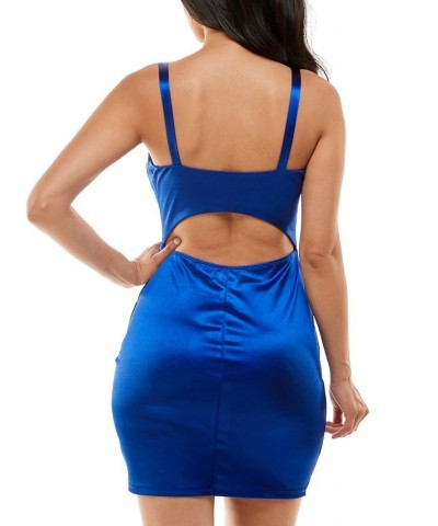 Juniors' Ruched Crossover-Skirt Dress Cobalt $21.12 Dresses