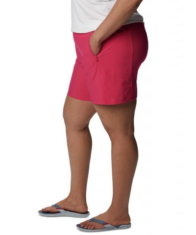 Plus Size PFG Tidal II Adjustable-Waist SPF Shorts Cactus Pink $28.80 Shorts