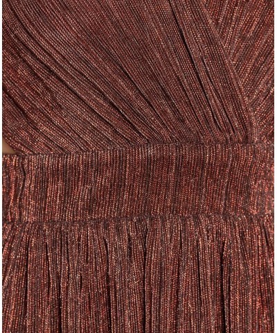 Women's Ellery Crinkle-Texture Ombré Dress Burgundy Multi $58.96 Dresses