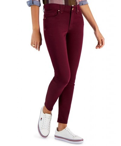 Women's TH Flex Waverly Sateen Skinny Pants Red $28.86 Pants