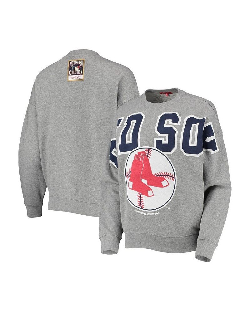 Women's Heathered Gray Boston Red Sox Cooperstown Collection Logo Lightweight Pullover Sweatshirt Heathered Gray $35.00 Sweat...