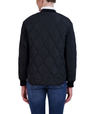 Women's Quilted Short Jacket Black $27.00 Jackets