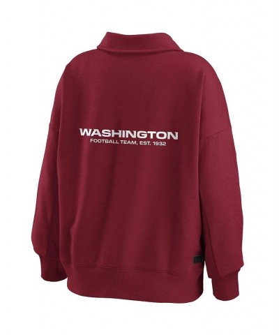 Women's Burgundy Washington Football Team Half-Zip Sweatshirt Burgundy $33.60 Sweatshirts