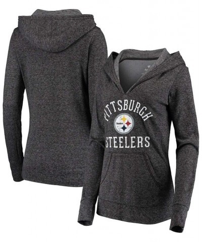 Women's Black Pittsburgh Steelers Doubleface Slub Pullover Hoodie Black $41.65 Sweatshirts