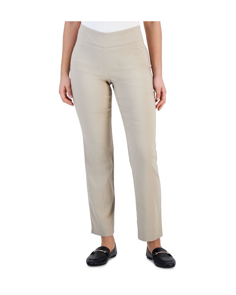 Petite Cambridge Slim-Leg Pants Tan/Beige $19.48 Pants