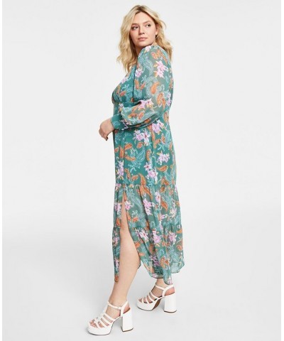 Plus Size Side-Slit Tiered Maxi Dress Patricia Paisley $38.49 Dresses