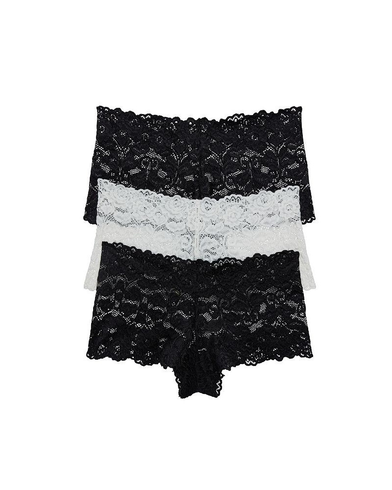 Women's Margo Tanga Underwear Set 3 Pieces Black, Ivory, Black $18.64 Panty