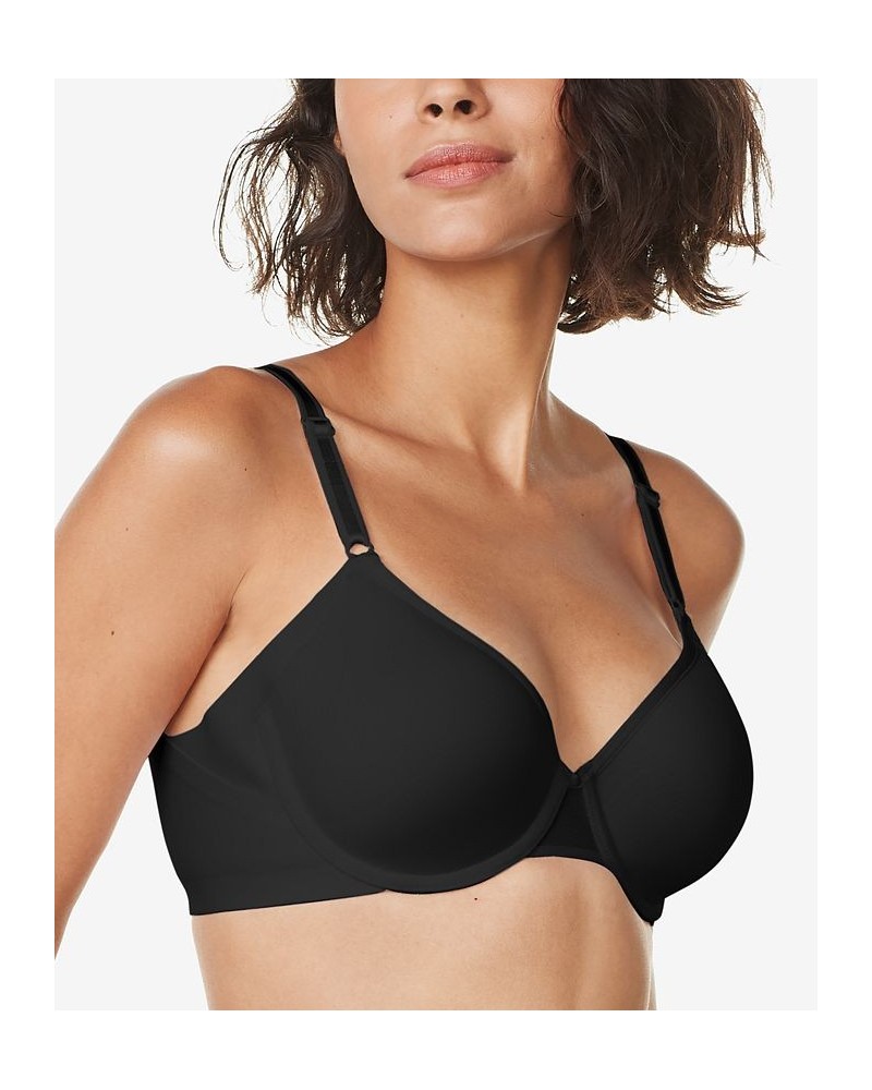Warners No Side Effects Underarm and Back-Smoothing Underwire Lightly Lined T-Shirt Bra RA3081A Black $13.44 Bras