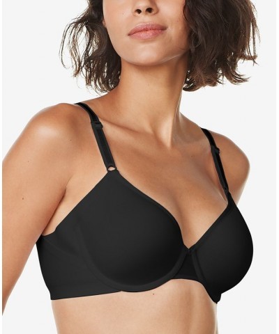 Warners No Side Effects Underarm and Back-Smoothing Underwire Lightly Lined T-Shirt Bra RA3081A Black $13.44 Bras