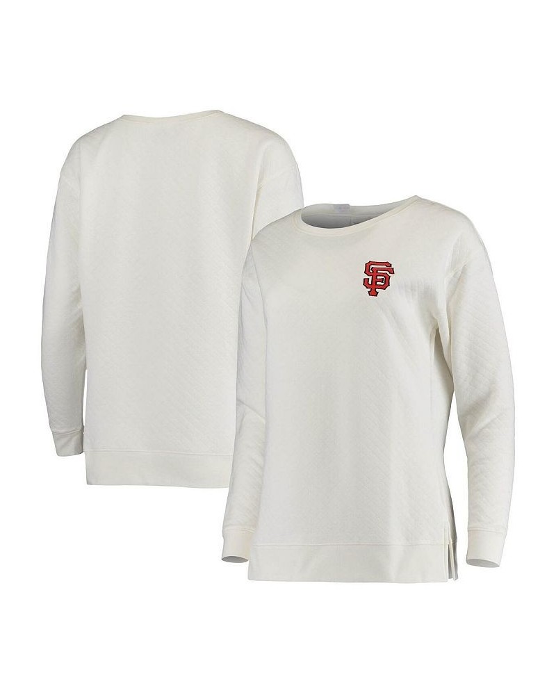 Women's White San Francisco Giants Lunar Quilt Long Sleeve T-shirt White $34.40 Tops