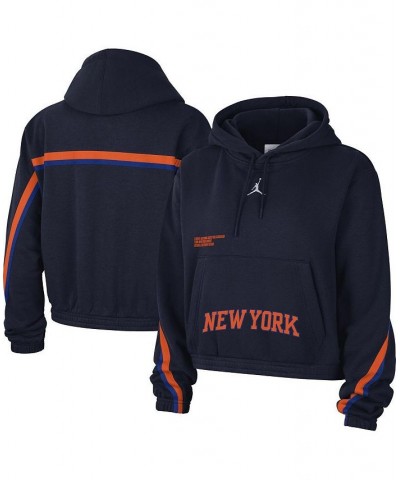 Women's Brand Navy New York Knicks Courtside Statement Edition Pullover Hoodie Navy $39.95 Sweatshirts