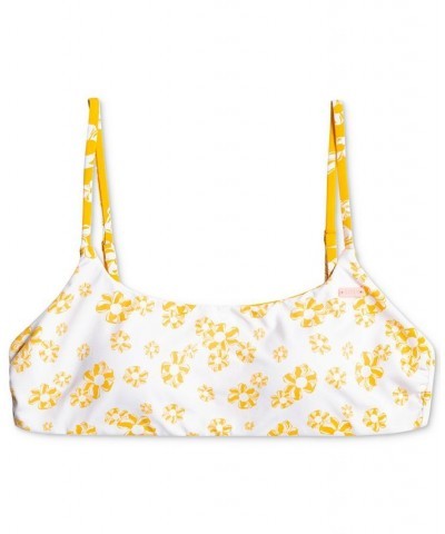 Juniors' Flower Lover Reversible-Print Bikini Top Flower Lover $31.00 Swimsuits