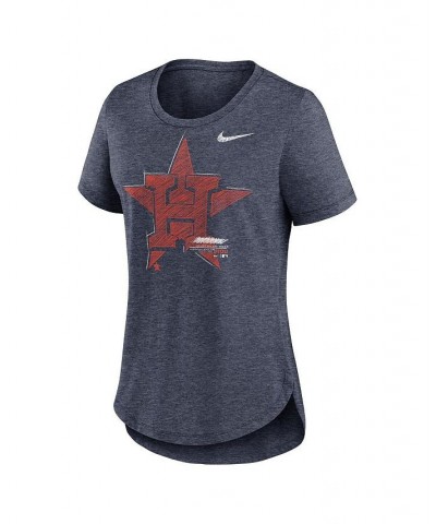 Women's Heather Navy Houston Astros Touch Tri-Blend T-shirt Heather Navy $26.54 Tops