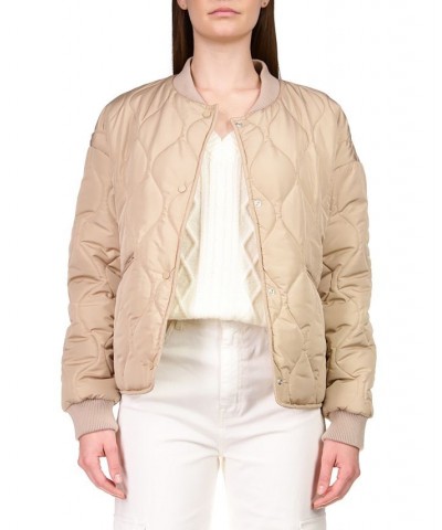 Women's Vancouver Bomber Jacket Brown $33.42 Jackets