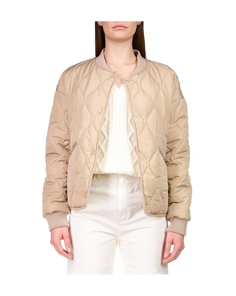 Women's Vancouver Bomber Jacket Brown $33.42 Jackets