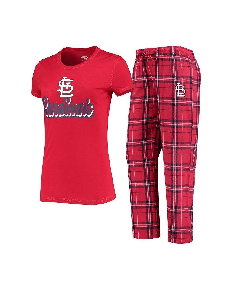 Women's Red St. Louis Cardinals Ethos T-shirt and Pants Set Red $21.20 Pajama