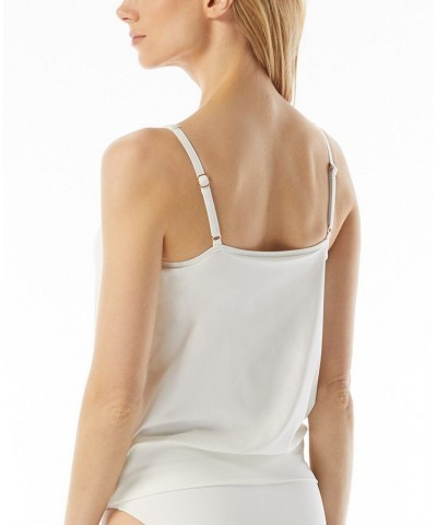 Women's Lace-Up Blouson Tankini Top White $54.00 Swimsuits