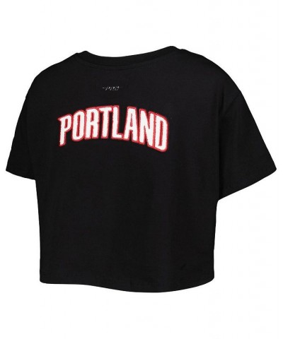 Women's Black Portland Trail Blazers Classics Boxy T-shirt Black $26.49 Tops