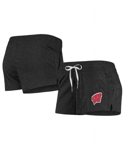Women's Heathered Black Wisconsin Badgers Performance Cotton Shorts Heathered Black $24.50 Shorts