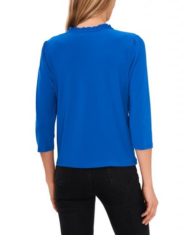 Tie-Front Top Lapis Blue $26.37 Tops