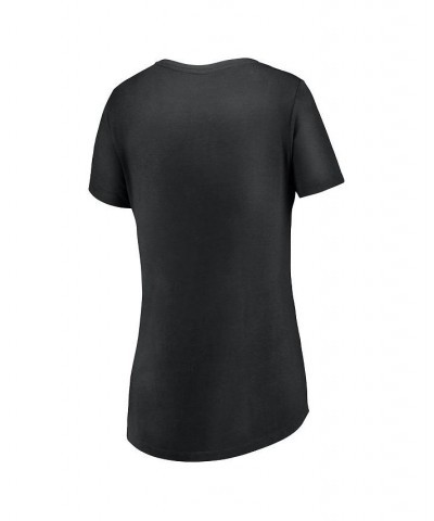 Women's Branded Black Groovy Scoop Neck T-shirt Black $26.09 Tops