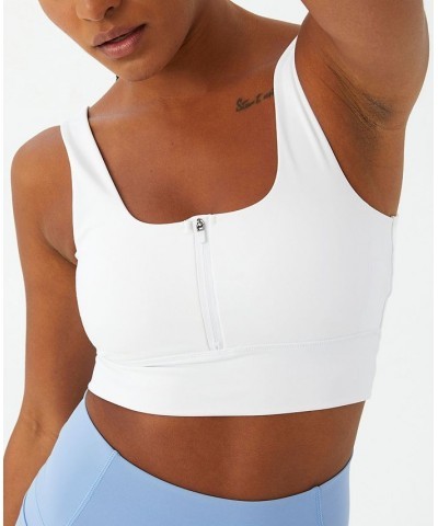 Women's Ultimate Zip Front Vestlette Top White $17.04 Tops