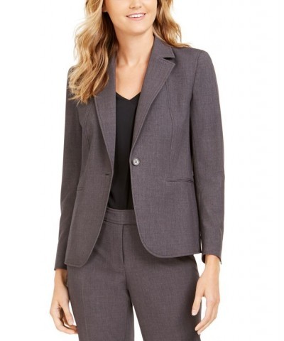 Single-Button Notched-Lapel Blazer Zinc/anne Black $49.17 Jackets