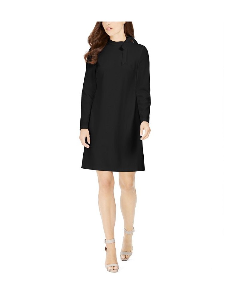 Bow-Neck Sheath Dress Black $53.99 Dresses