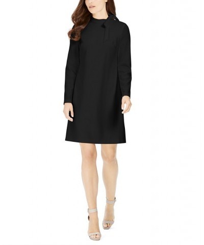 Bow-Neck Sheath Dress Black $53.99 Dresses