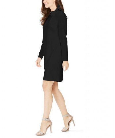 Bow-Neck Sheath Dress Black $53.99 Dresses