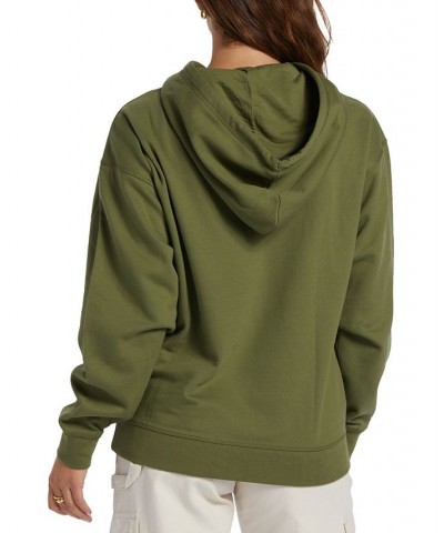 Juniors' Shore Hike Logo-Graphic Oversized Hoodie Loden Green $25.64 Tops