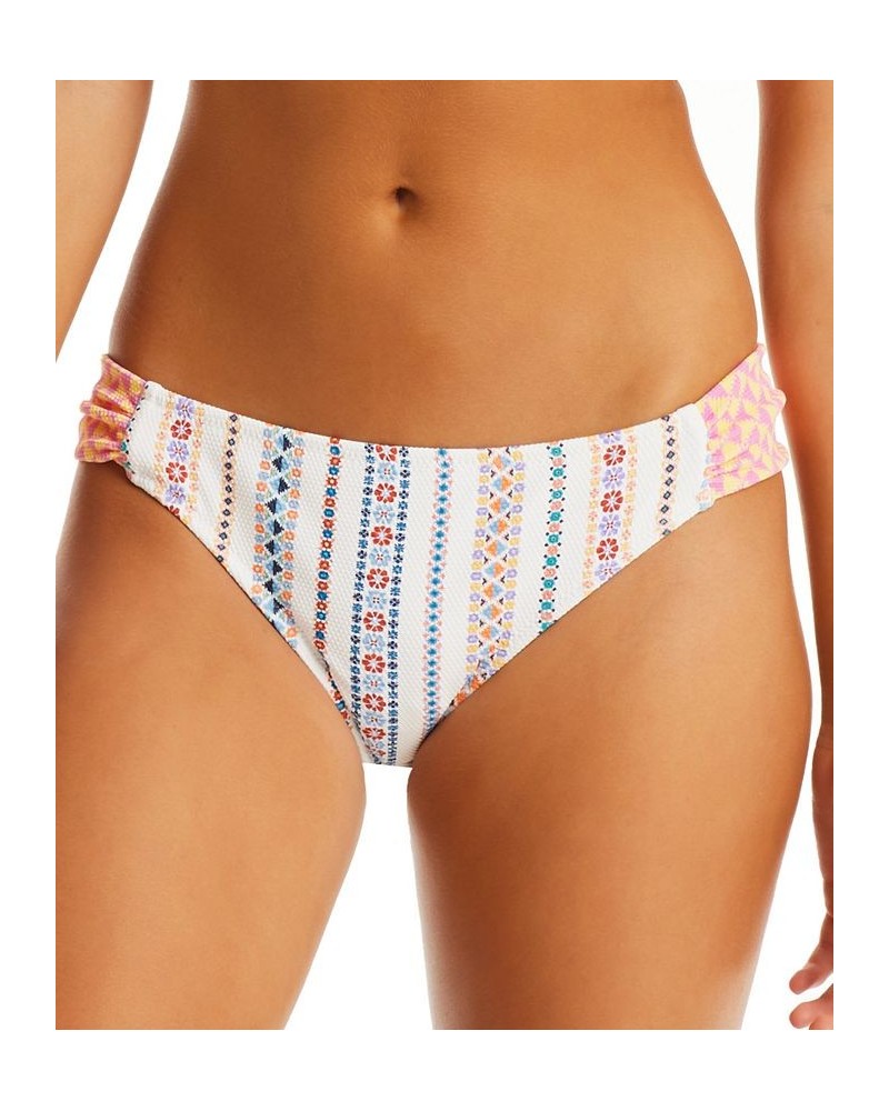 Women's Stripe It Up Side-Shirred Hipster Bottoms Air Multi $29.40 Swimsuits