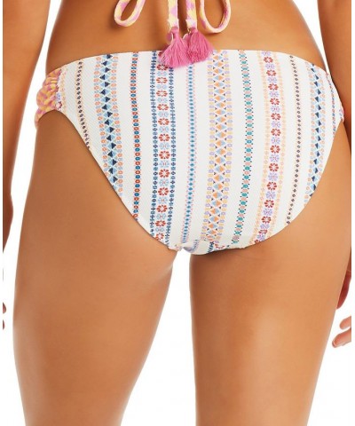 Women's Stripe It Up Side-Shirred Hipster Bottoms Air Multi $29.40 Swimsuits