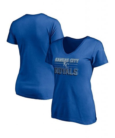 Women's Branded Royal Kansas City Royals Compulsion to Win V-Neck T-shirt Royal $21.99 Tops