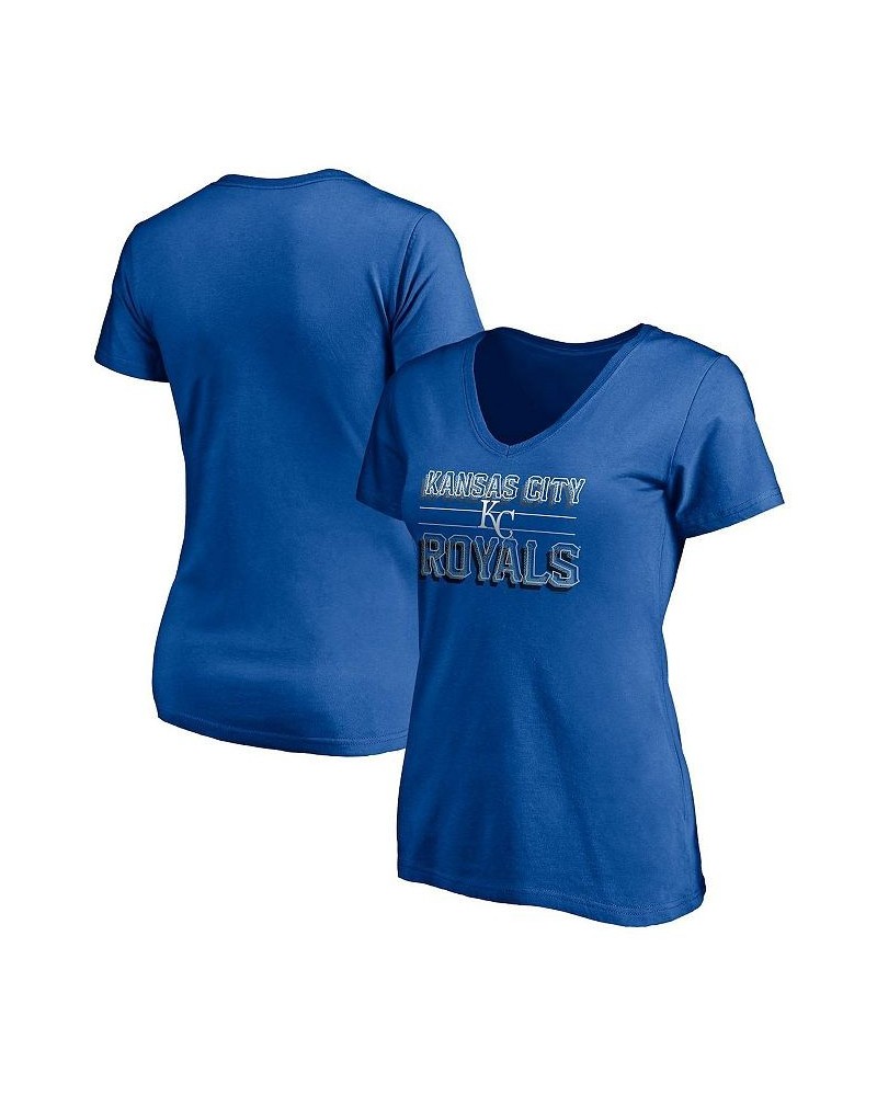 Women's Branded Royal Kansas City Royals Compulsion to Win V-Neck T-shirt Royal $21.99 Tops