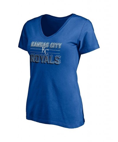 Women's Branded Royal Kansas City Royals Compulsion to Win V-Neck T-shirt Royal $21.99 Tops