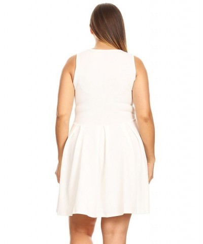 Women's Plus Size Crystal Dress White $29.24 Dresses