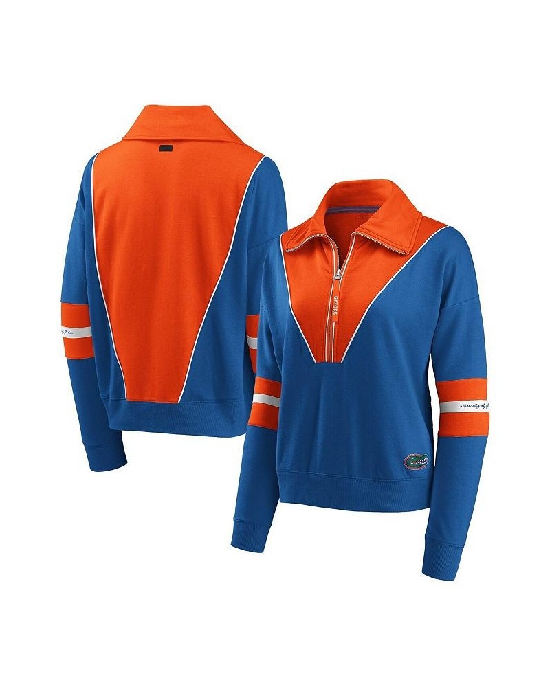 Women's Royal and Orange Florida Gators Colorblocked Half-Zip Jacket Royal, Orange $36.80 Jackets