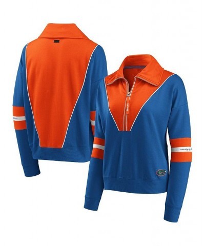 Women's Royal and Orange Florida Gators Colorblocked Half-Zip Jacket Royal, Orange $36.80 Jackets