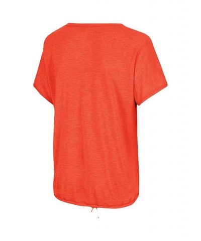 Women's Heathered Orange Clemson Tigers Fifth Sense Drawcord V-Neck T-Shirt Heathered Orange $23.59 Tops