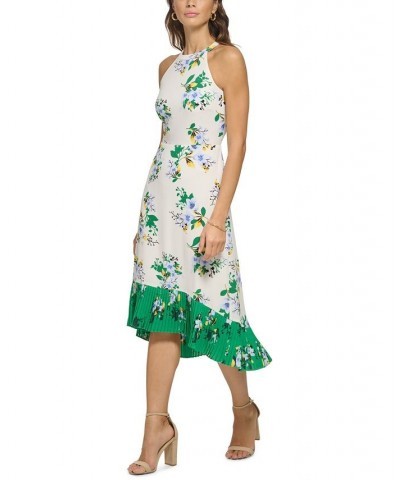 Floral-Print Halter Dress Ivory Green Multi $55.04 Dresses