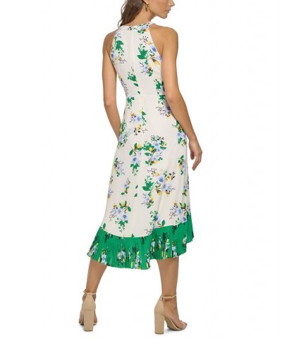 Floral-Print Halter Dress Ivory Green Multi $55.04 Dresses