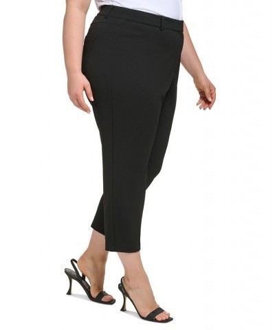 Plus Size Solid Ankle Pants Black $31.76 Pants