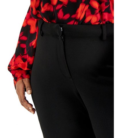 Plus Size Solid Ankle Pants Black $31.76 Pants