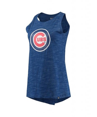 Women's Royal Chicago Cubs Space Dye Back-Knot Tank Top Royal $19.32 Tops